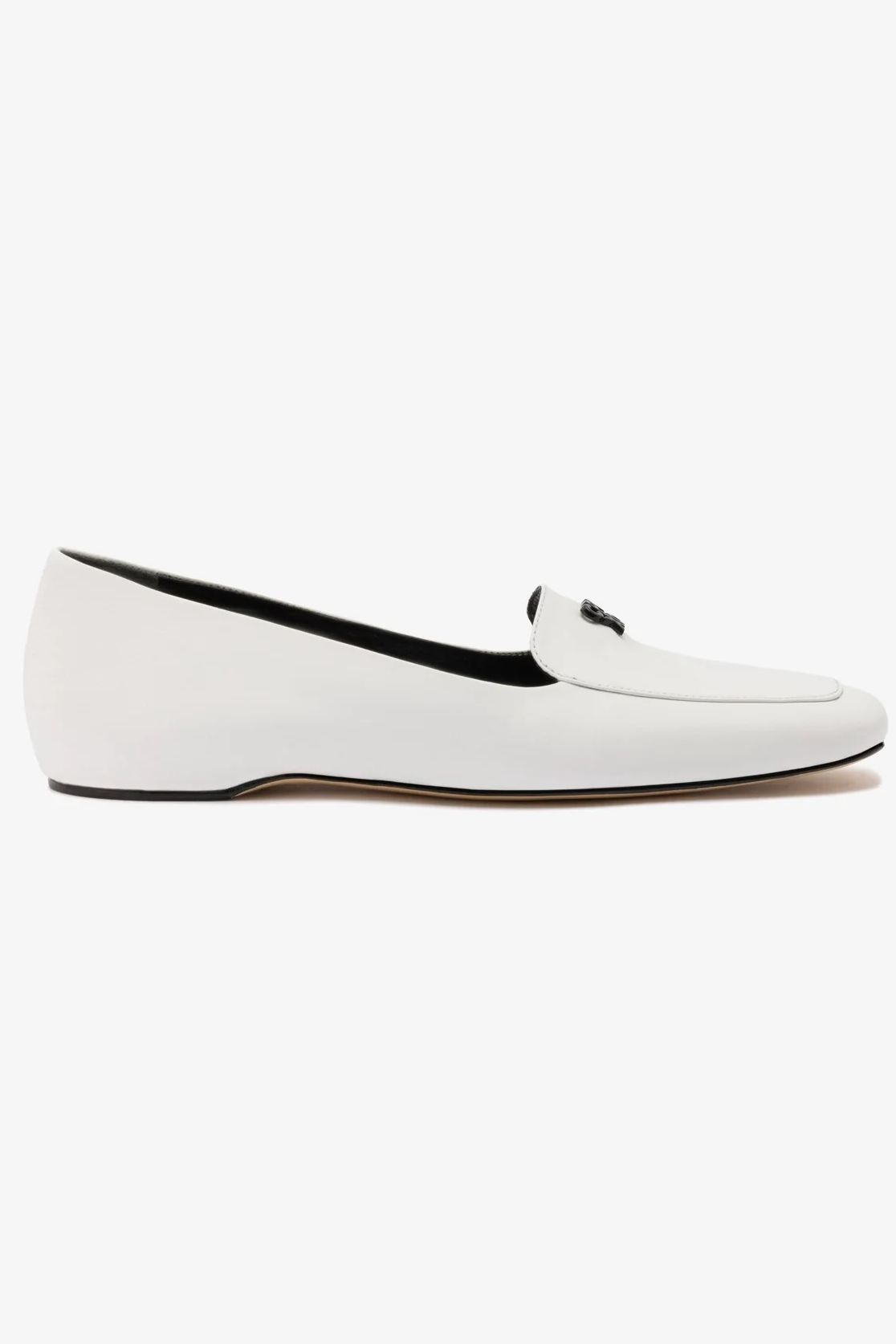 Larroudé Loafer In White Leather