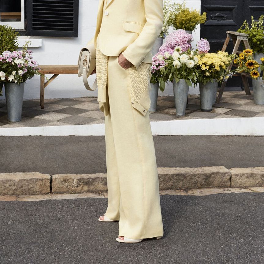 Adalee Linen Wide Leg Trousers