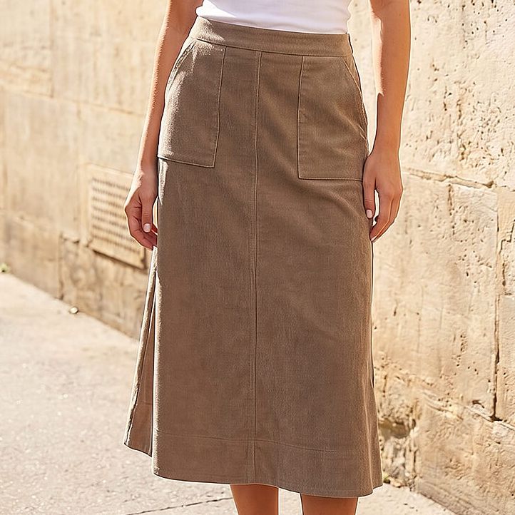 Roman Petite Stone Cord Patch Pocket Skirt