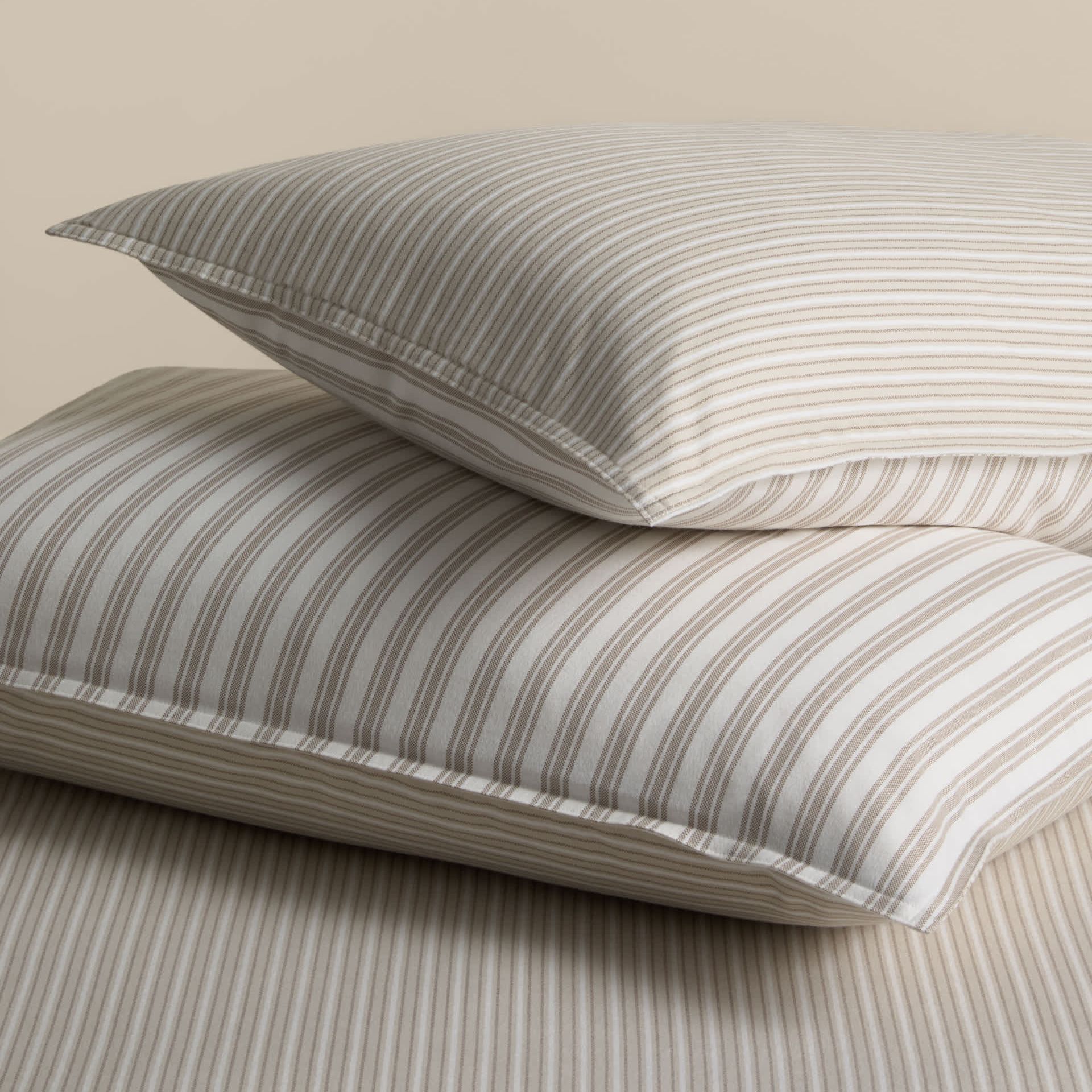 2 Pack Brushed Cotton Striped Pillowcases