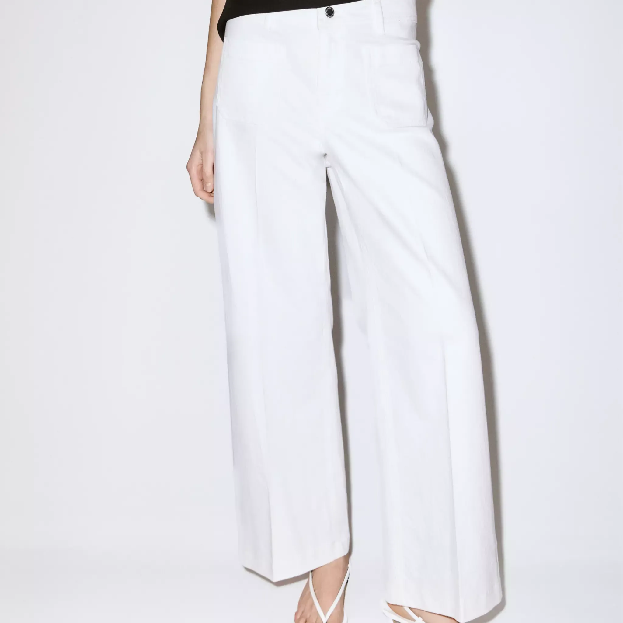 High-Waisted Wideleg Jeans - Women | Mango United Kingdom