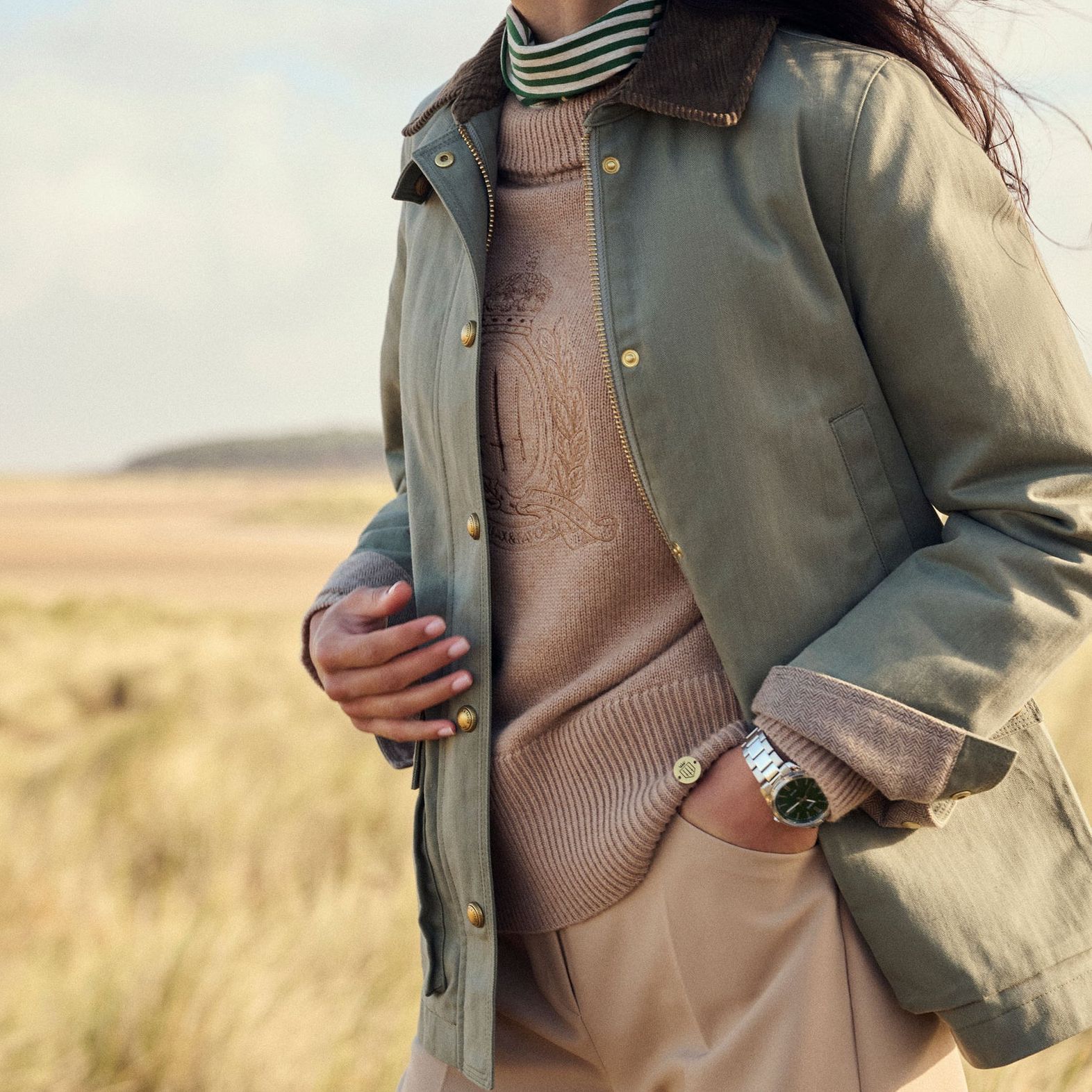 Olivia Wax Jacket - Pistachio