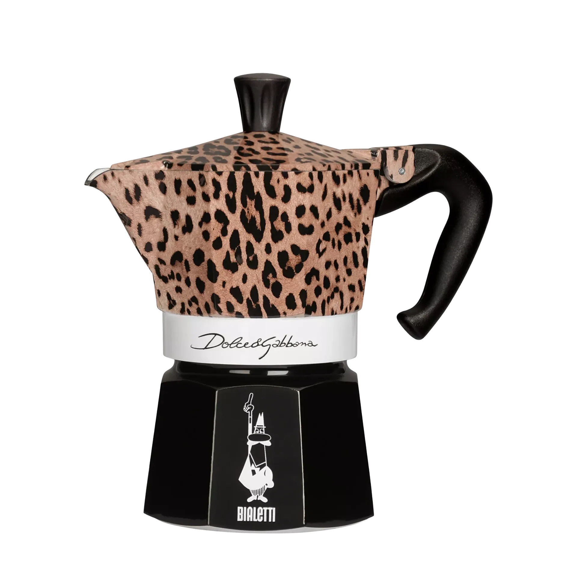 Bialetti Dolce &amp;amp; Gabbana Moka Express Hob Espresso Coffee Maker, 3 Cup, Leopard