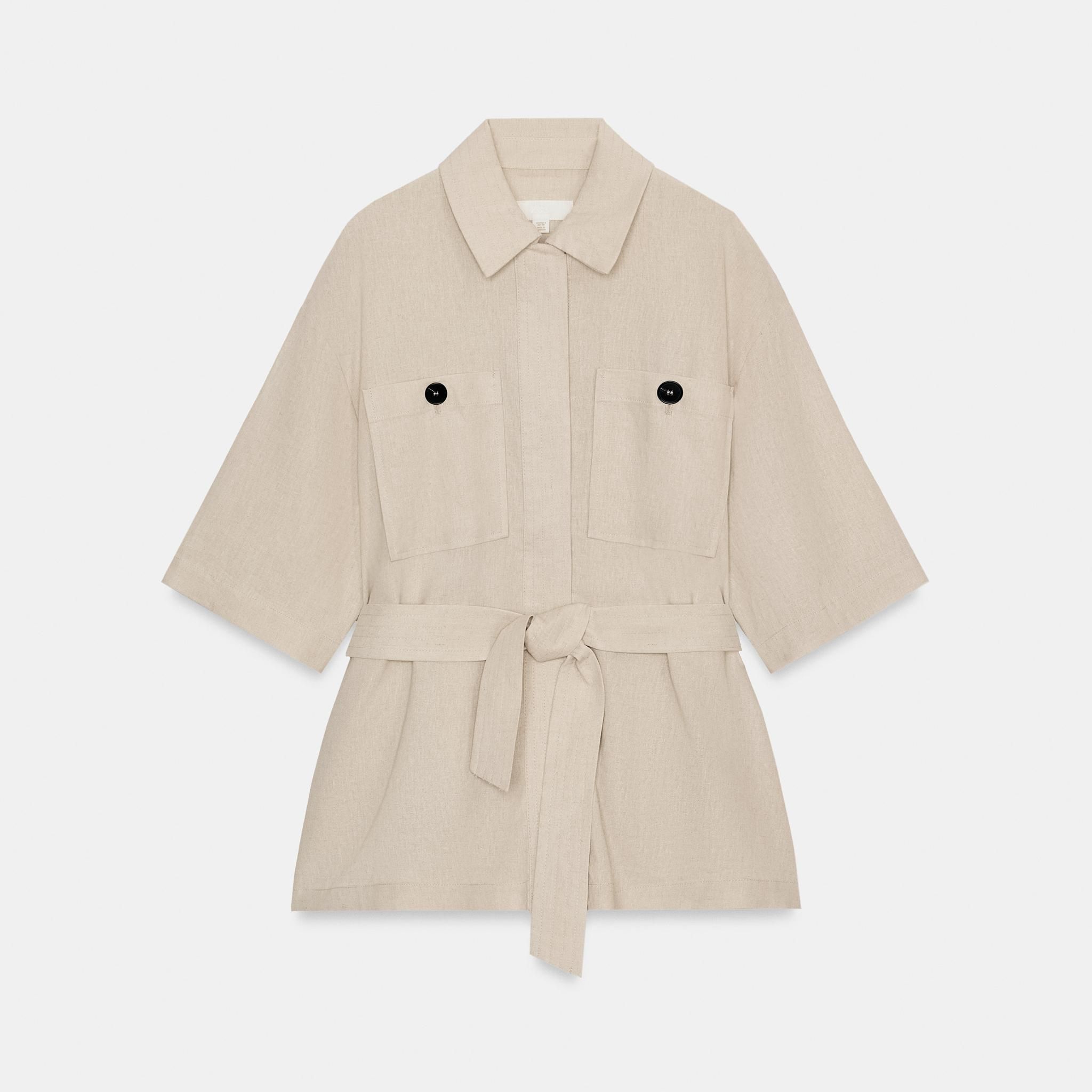 Linen Blend Safari Jacket