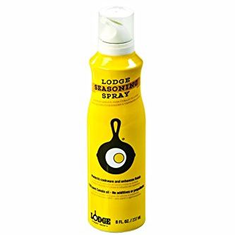 Lodge Cast Iron Seasoning Spray - Seasoning Spray Made With 100% Canola Oil to Restore, Cure, and Care for Cast Iron Cookware - 8 Ounce