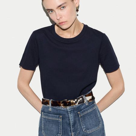 Supima Cotton Crew Neck T-Shirt | Navy