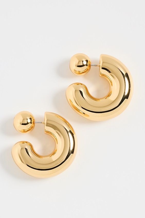 Tome Large Hoops - High Polish Gold