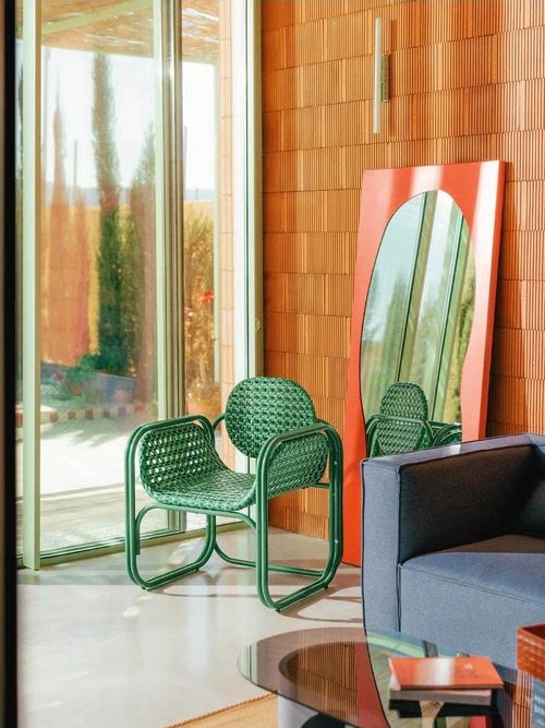 Armchair With Aluminium Armrests and Synthetic Rattan Roys