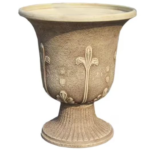Modena 16" Sandstone Fiber-Clay Urn Planter