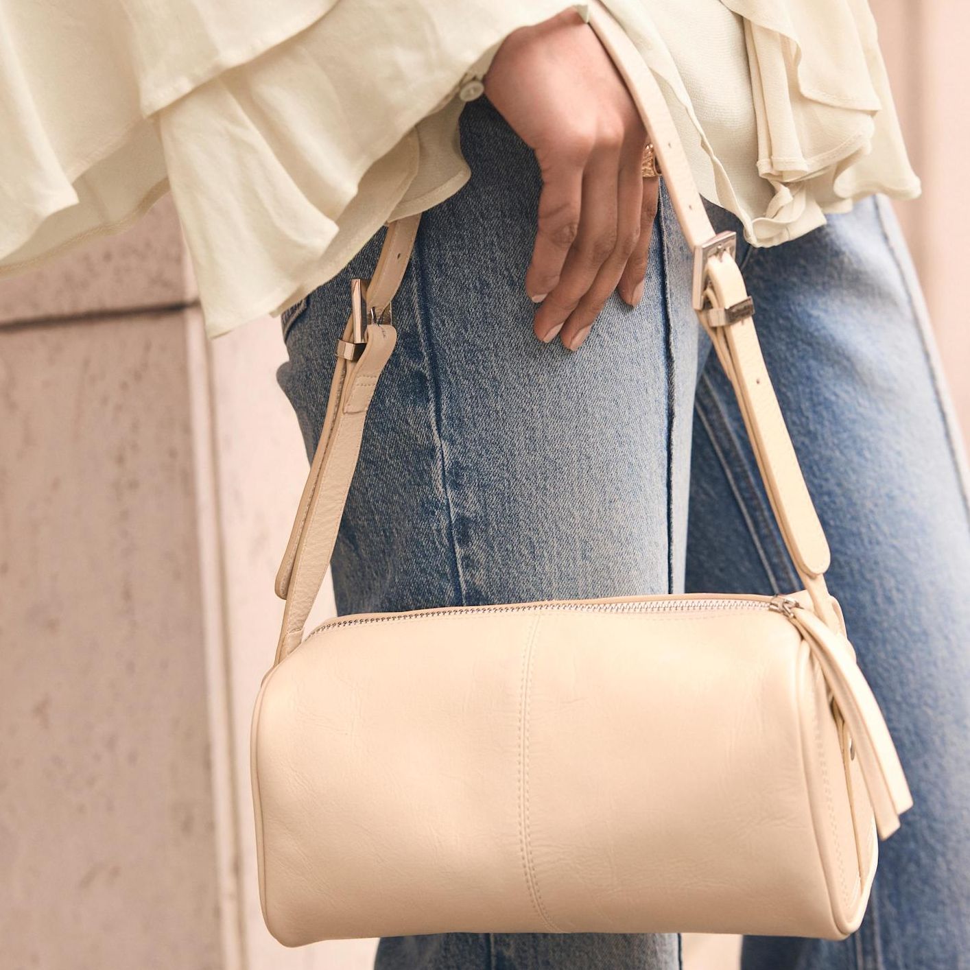 Matilda Butter Yellow Leather Shoulder Bag