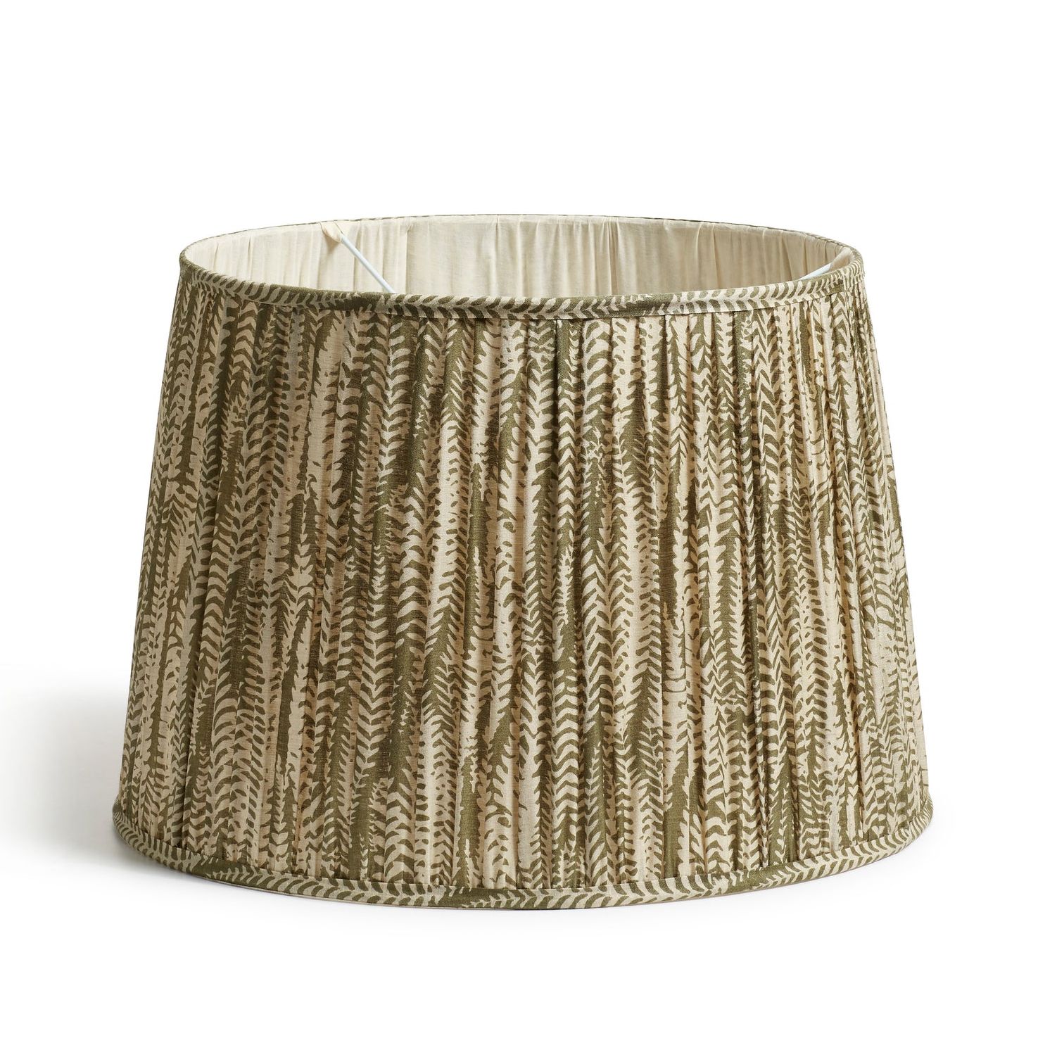 Elemeri Pleated Silk Lampshade 50cm - Grey Green