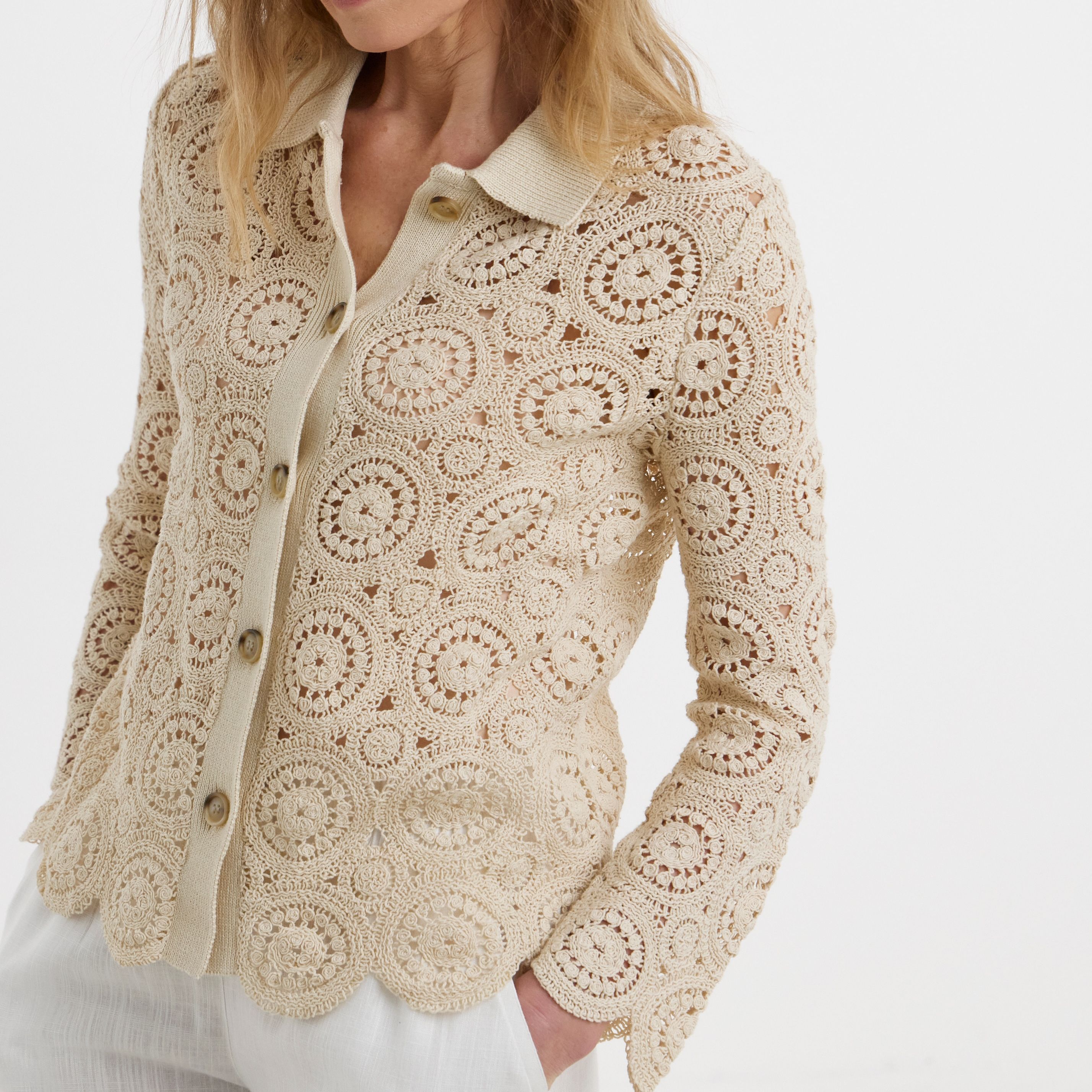 Crochet Knitted Overshirt
