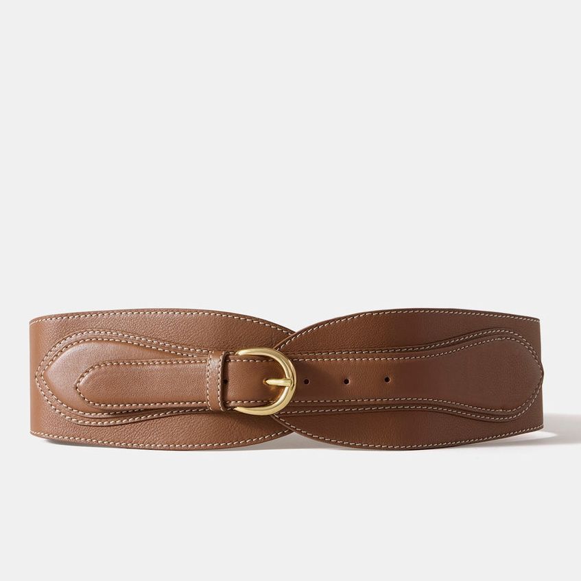 Mint Velvet Tan Leather Waist Belt