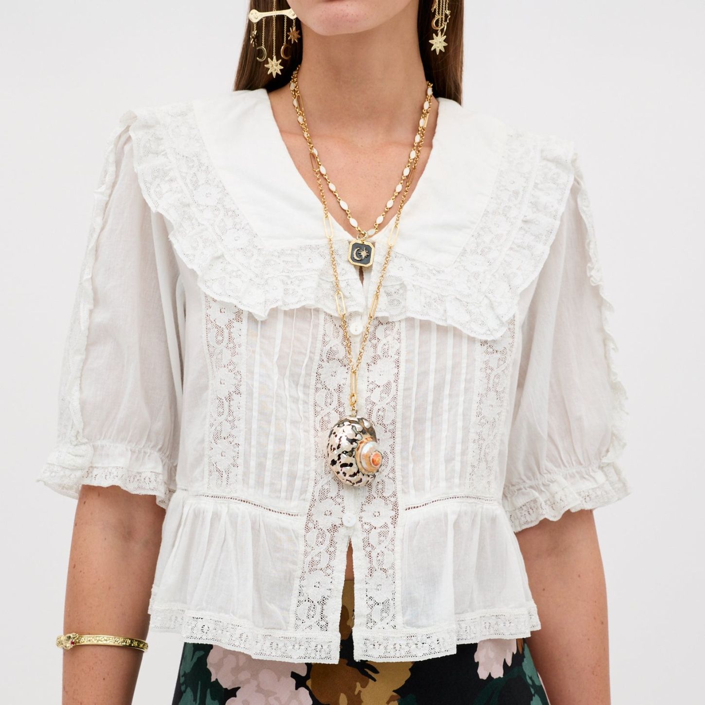 Ellery Cotton Blouse in White