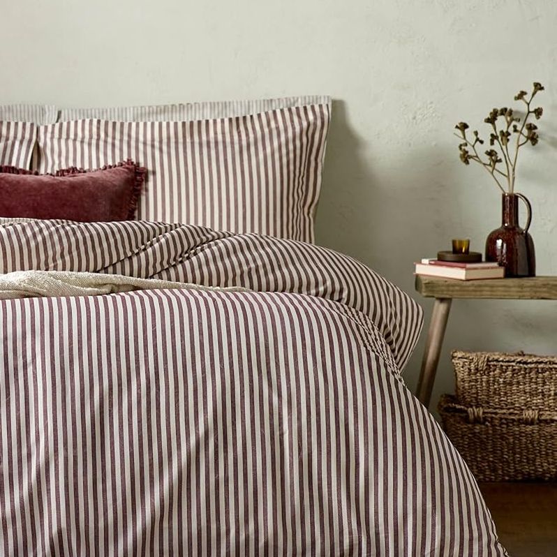 Yard, Hebden M&amp;eacute;lange Stripe Cotton Duvet Set