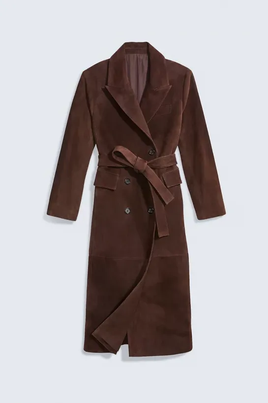 Studio Collection Suede Trench Coat
