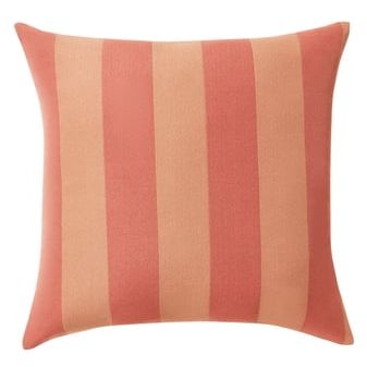 Beautiful 18" X 18" Decorative Outdoor Pillow by Drew Barrymore, Coral Stripe