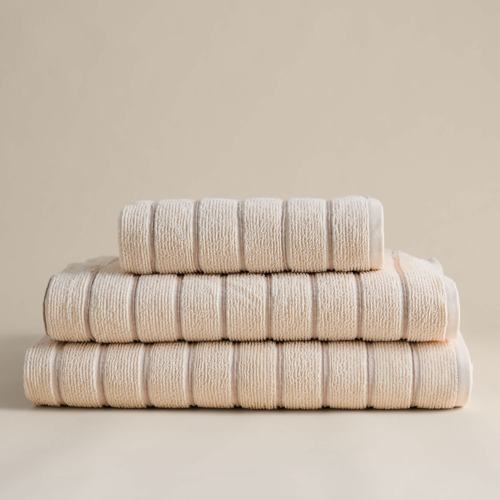 Pure Cotton Textured Striped Towel