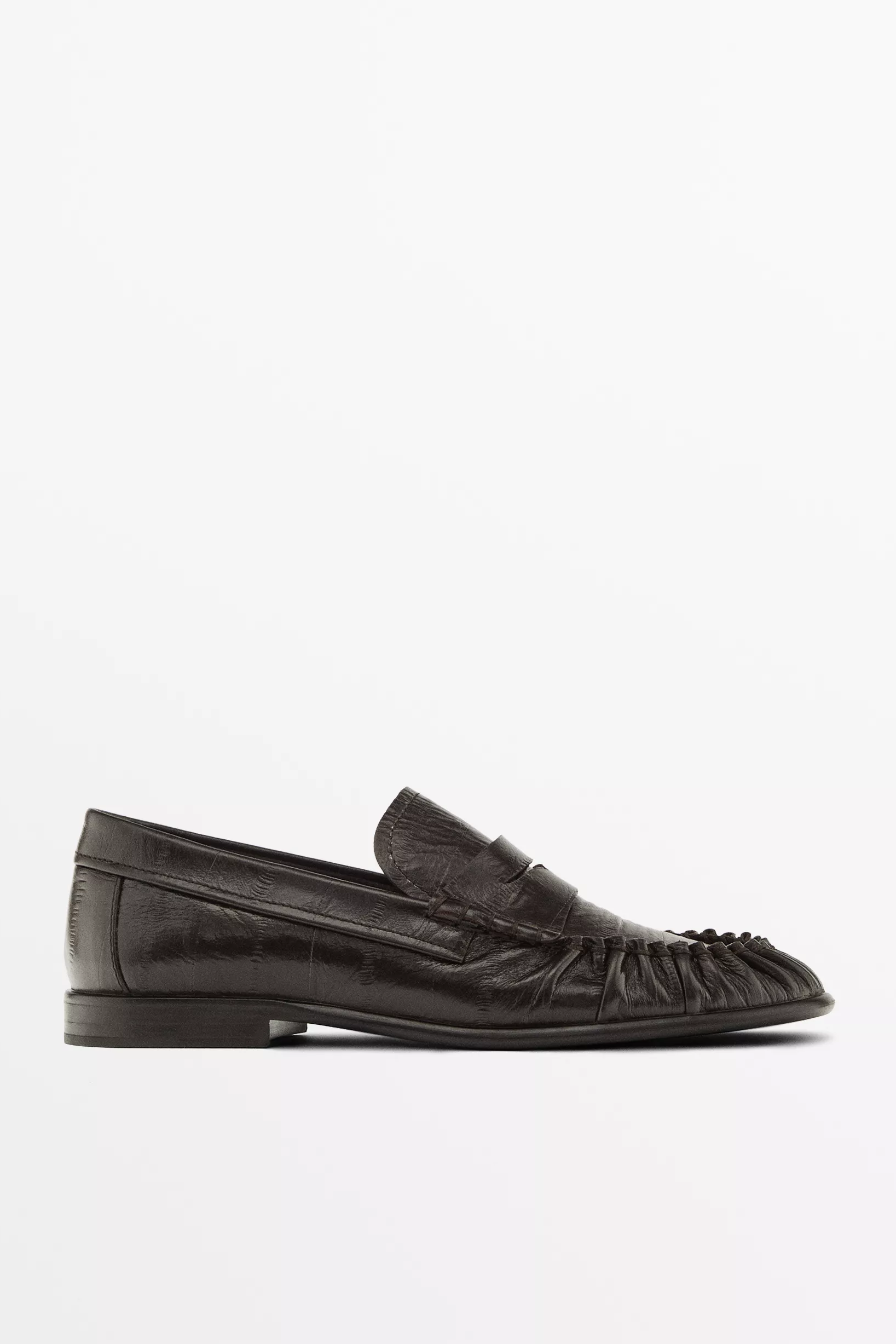 Massimo Dutti, Embossed Leather Loafers