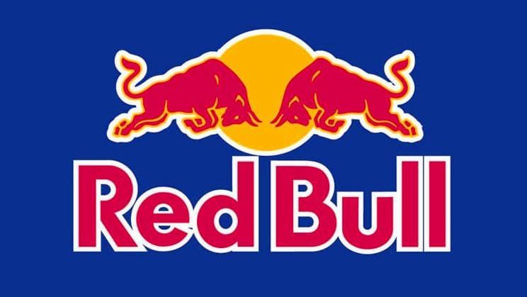 Red Bulll logo on a blue background