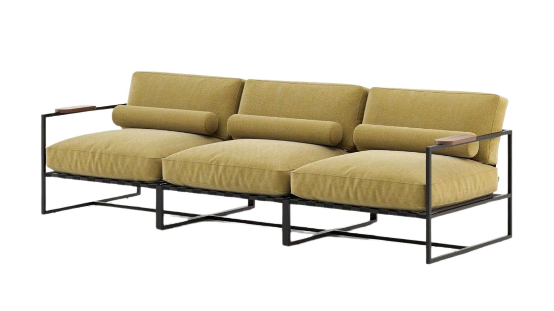 Laskasas, Badi Outdoor Sofa in Talin Mostaza