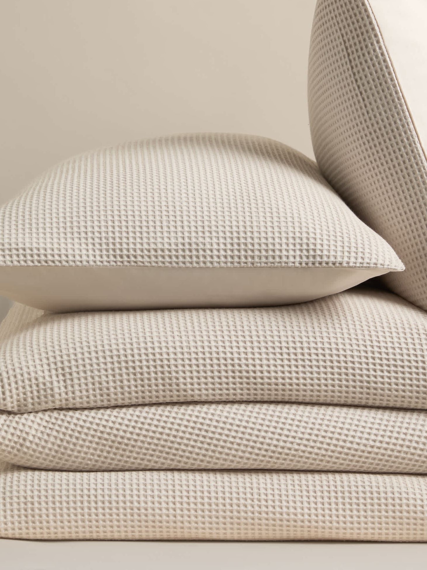 Washed Cotton Waffle Bedding Set