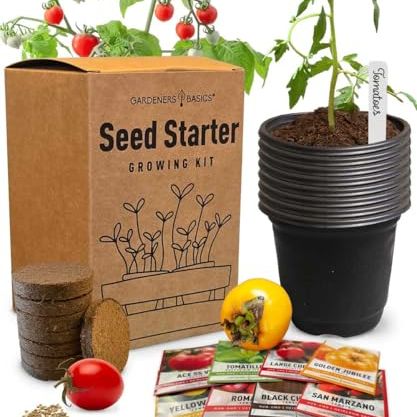 Tomato Growing Kit &amp;ndash; Grow 8 Varieties of Delicious Tomatoes &amp;ndash; Non-Gmo Heirloom Seeds, Complete Indoor &amp;amp; Outdoor Tomato Seed Kit, Our Tomato Kit Is Perfect for Home Gardens &amp;amp; Fresh Cooking