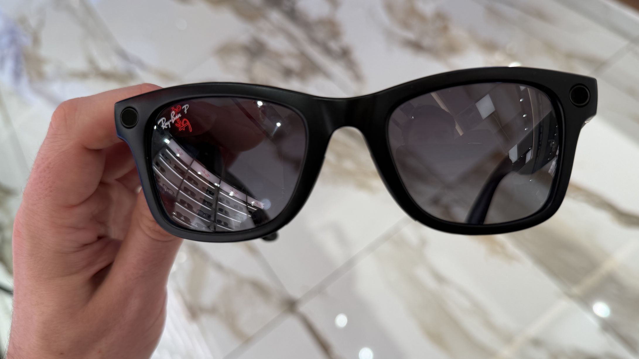 Hands-on photograph of Ray-Ban Meta Smart Glasses Gen 2