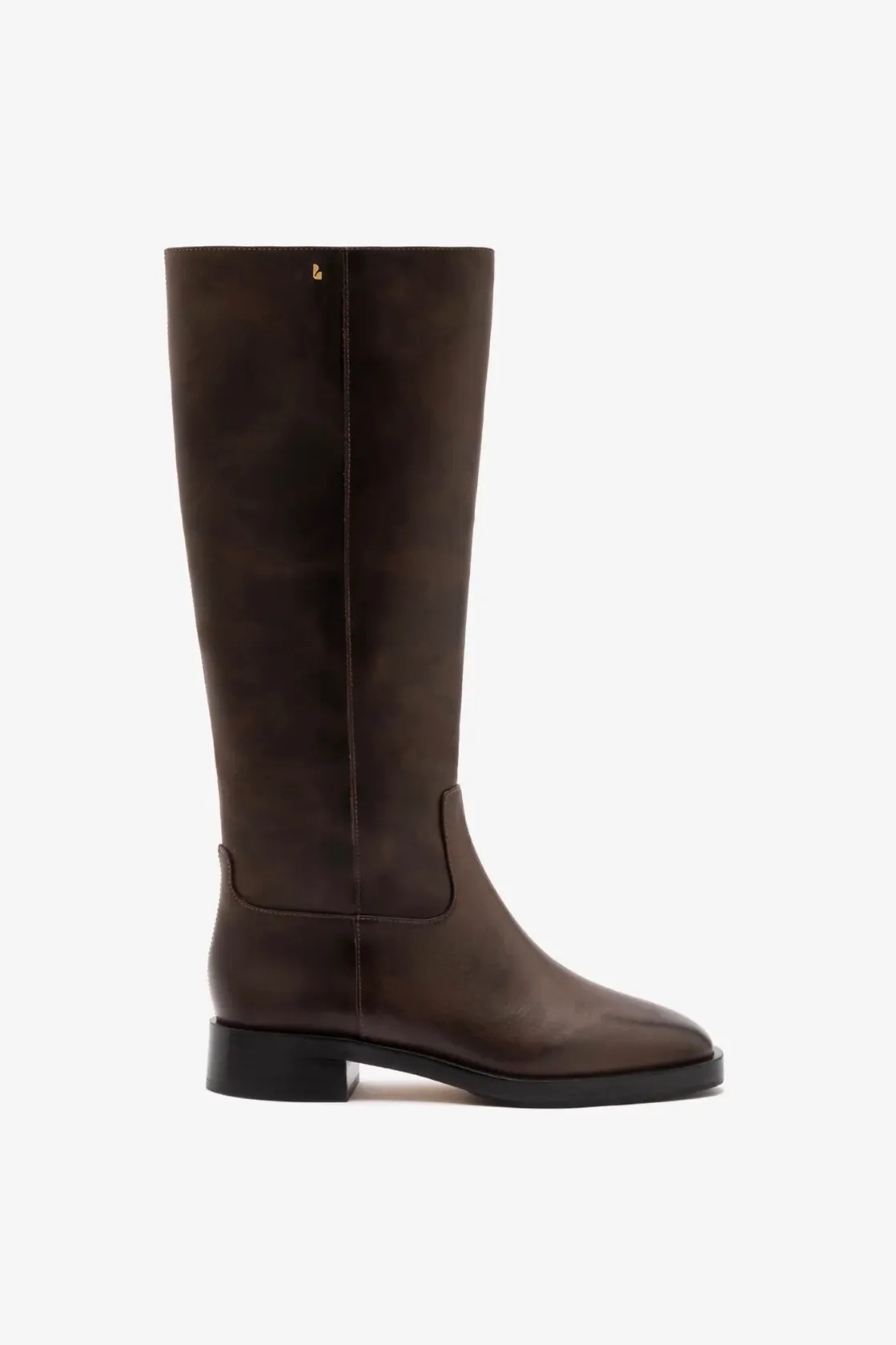 Larroud&amp;eacute;, Anne Boot in Brown Shadow Leather