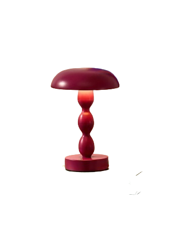 Kirsty Rechargeable Bobbin Table Lamp - Plum