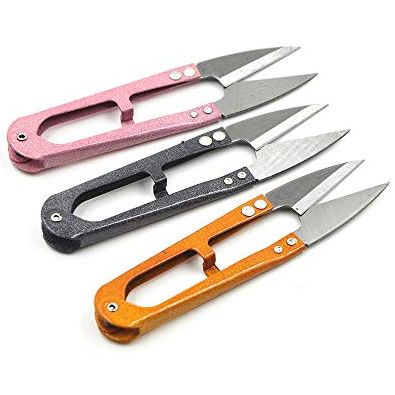 Muuzll 3 Pack 4.1inch Bonsai Pruning Scissors, Bud and Leaves Trimmer Yarn Thread Cutter Snips Trimming Supplies, Garden Plants, Gardening Clippers Flower, Stainless Steel Pruners Trimmers