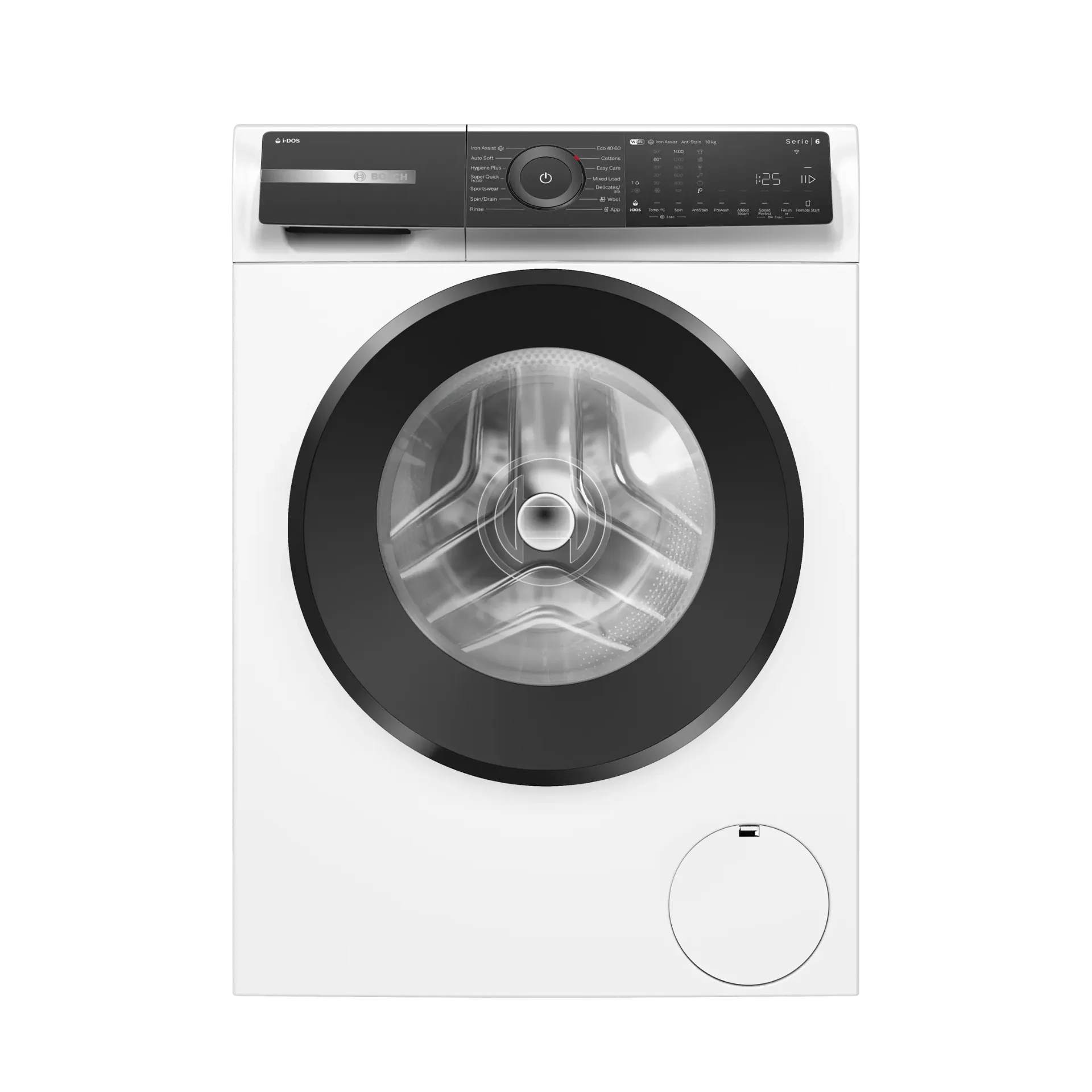 Bosch Series 6 I-Dos Freestanding Washing Machine, 10kg Load, 1400rpm Spin, Wgh254a0gb, Wgh254argb, White