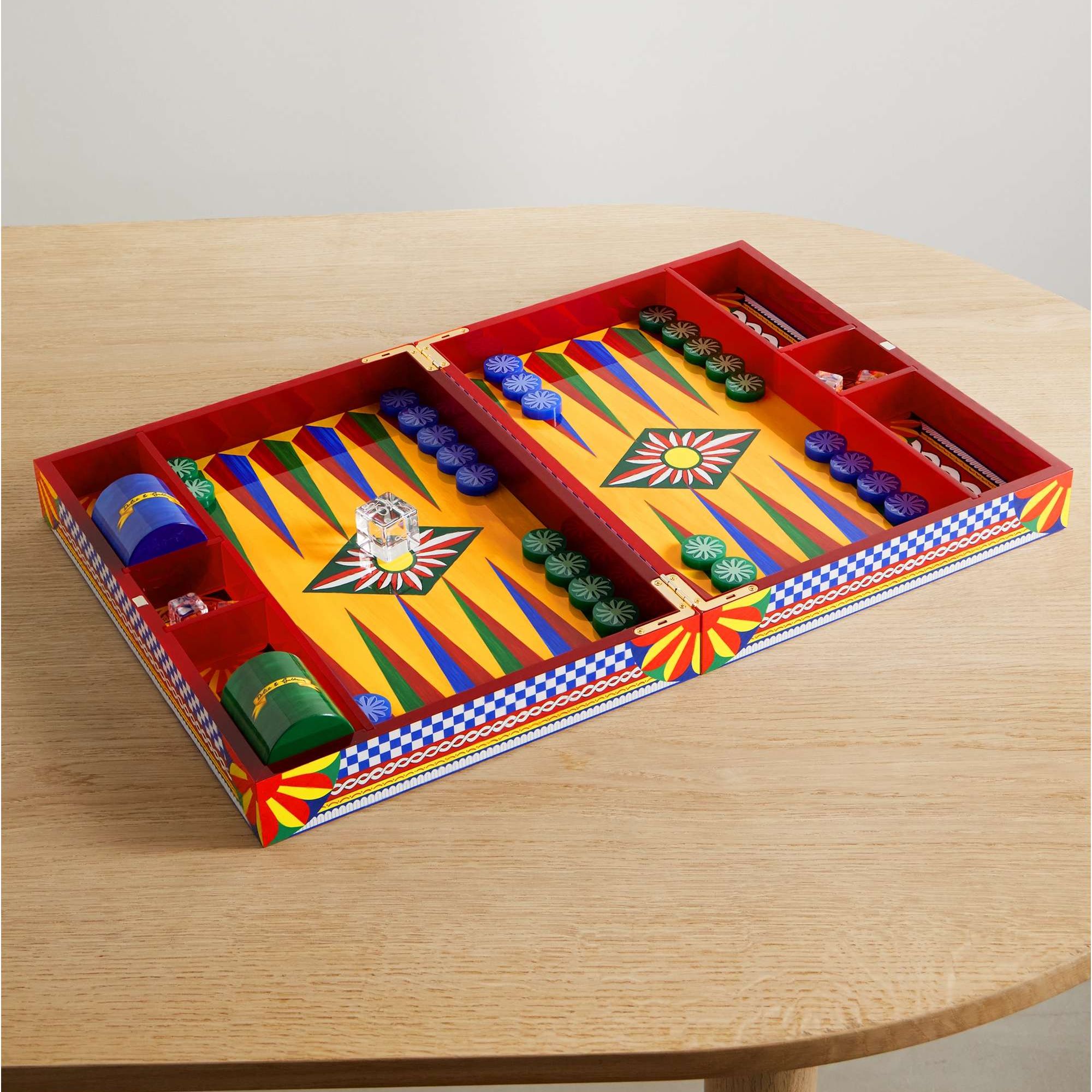 Caretto Resin and Wood Backgammon Set