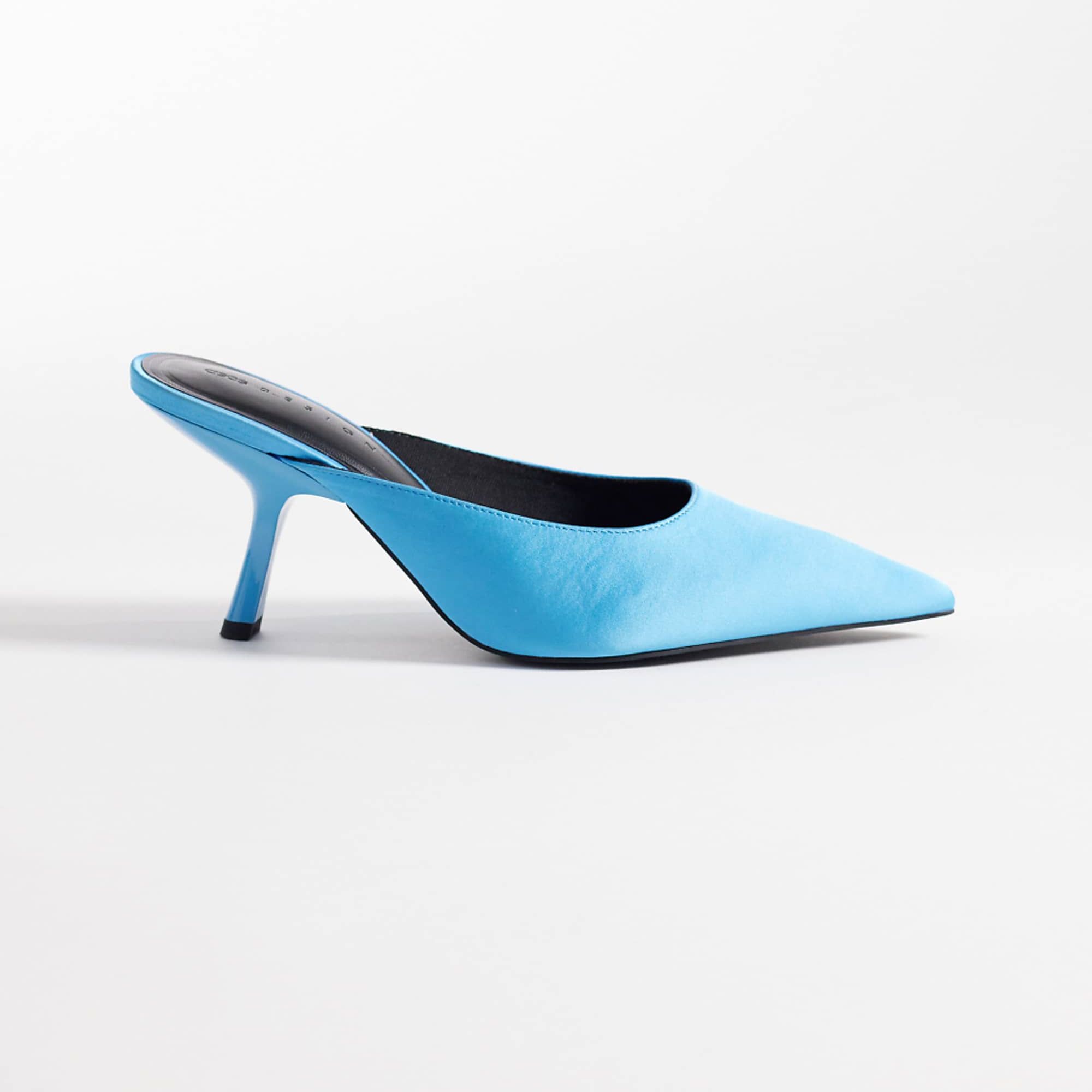 Asos Design Sophie Mid Heeled Mules in Bright Blue
