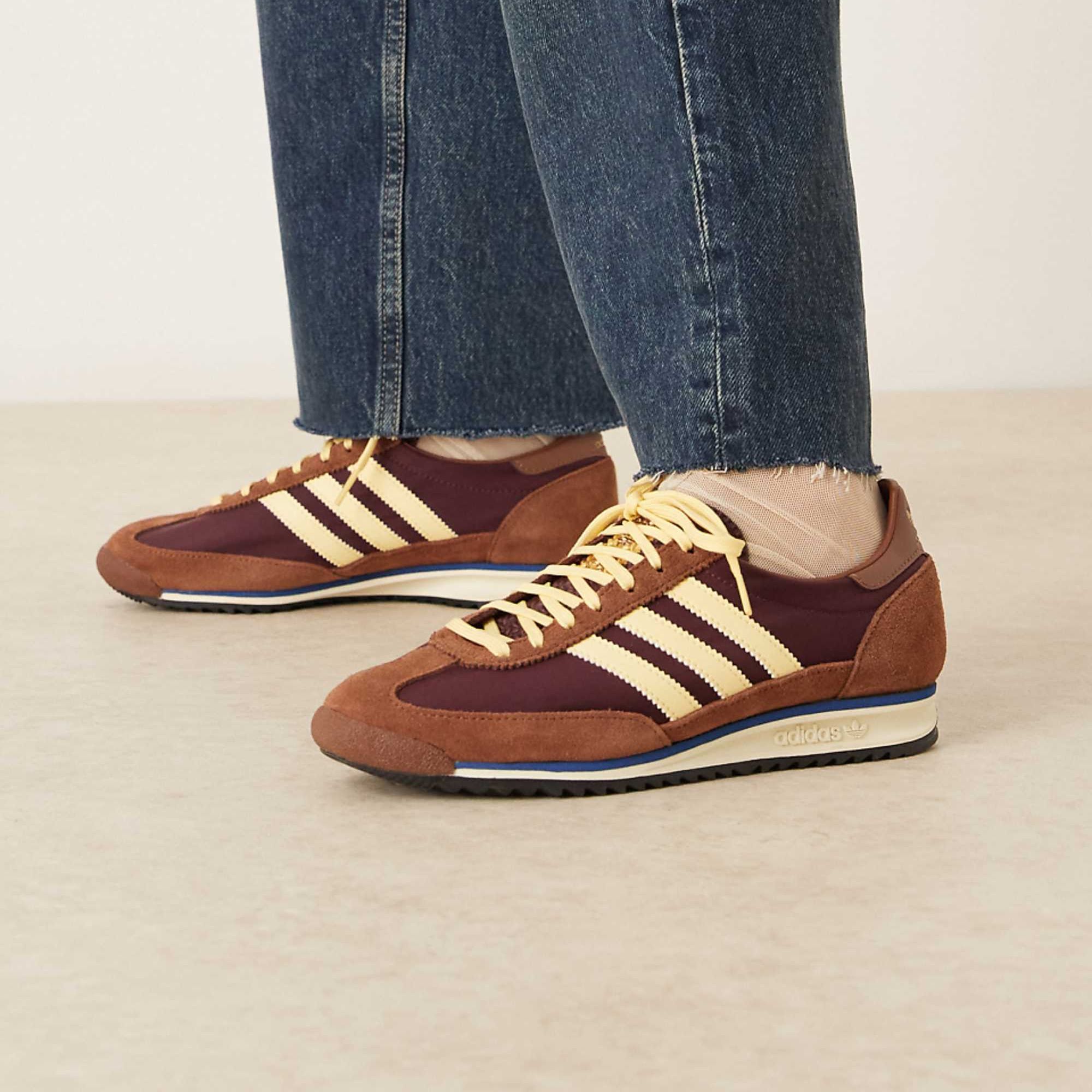 Adidas Originals Sl 72 Og Trainers in Brown and Yellow