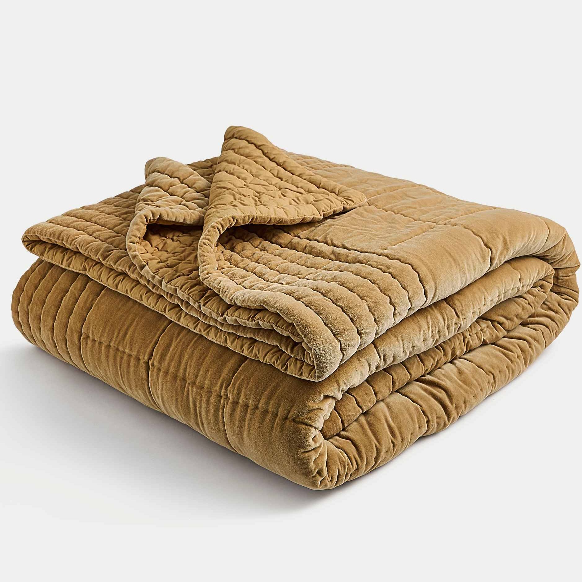 Cotton Velvet Quilted Bedspread