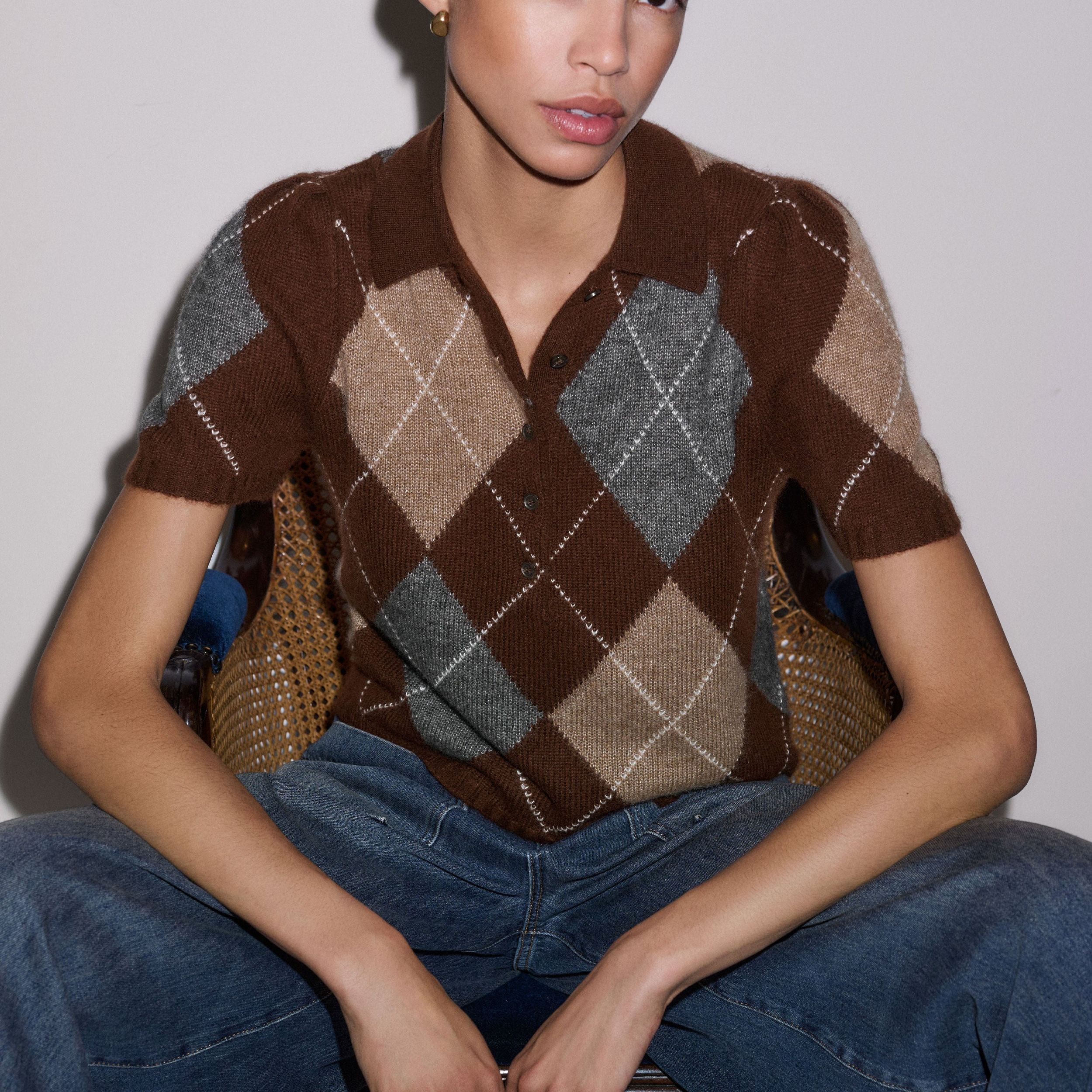 Pouf Sleeve Knit Tee