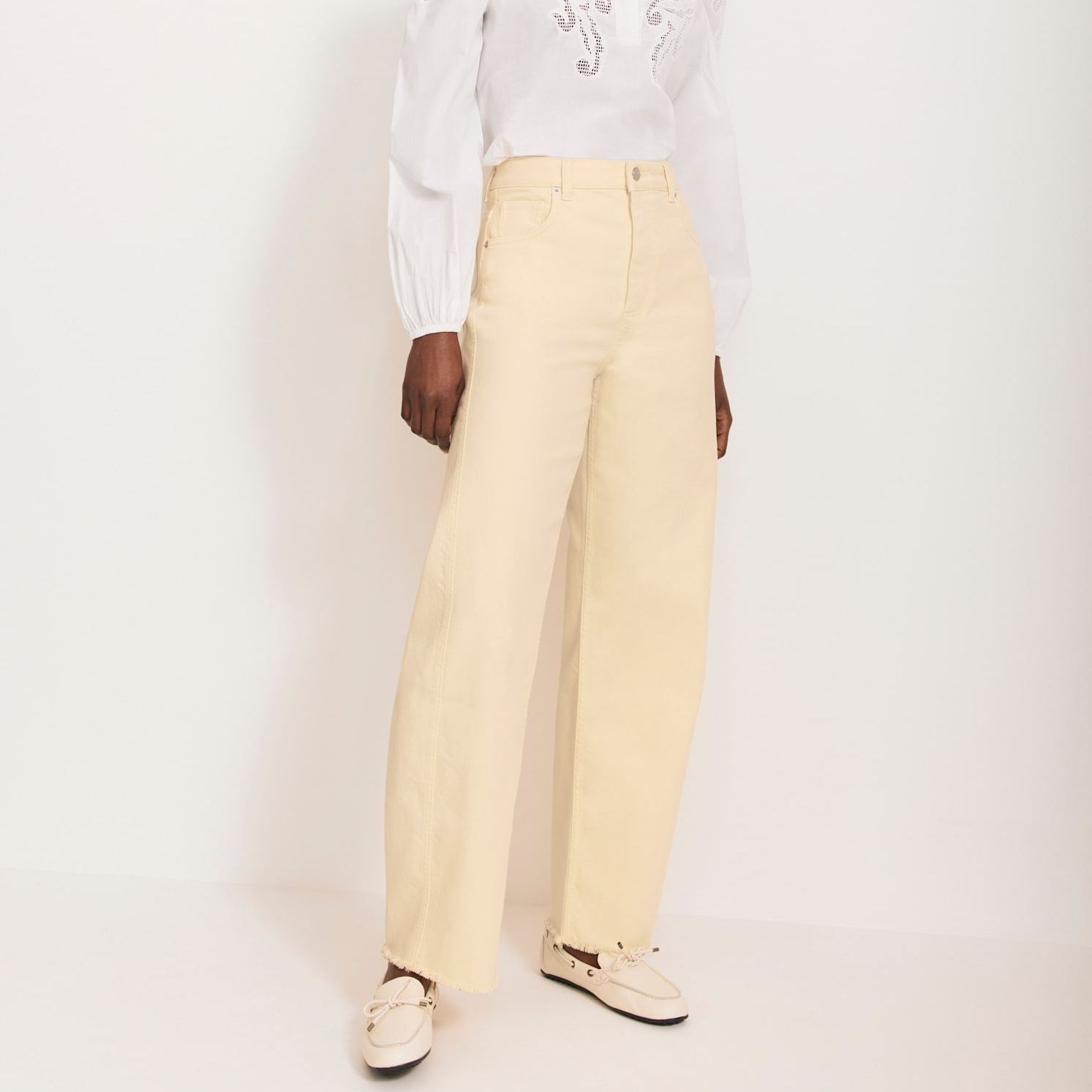 Yellow Barrel Leg Jeans