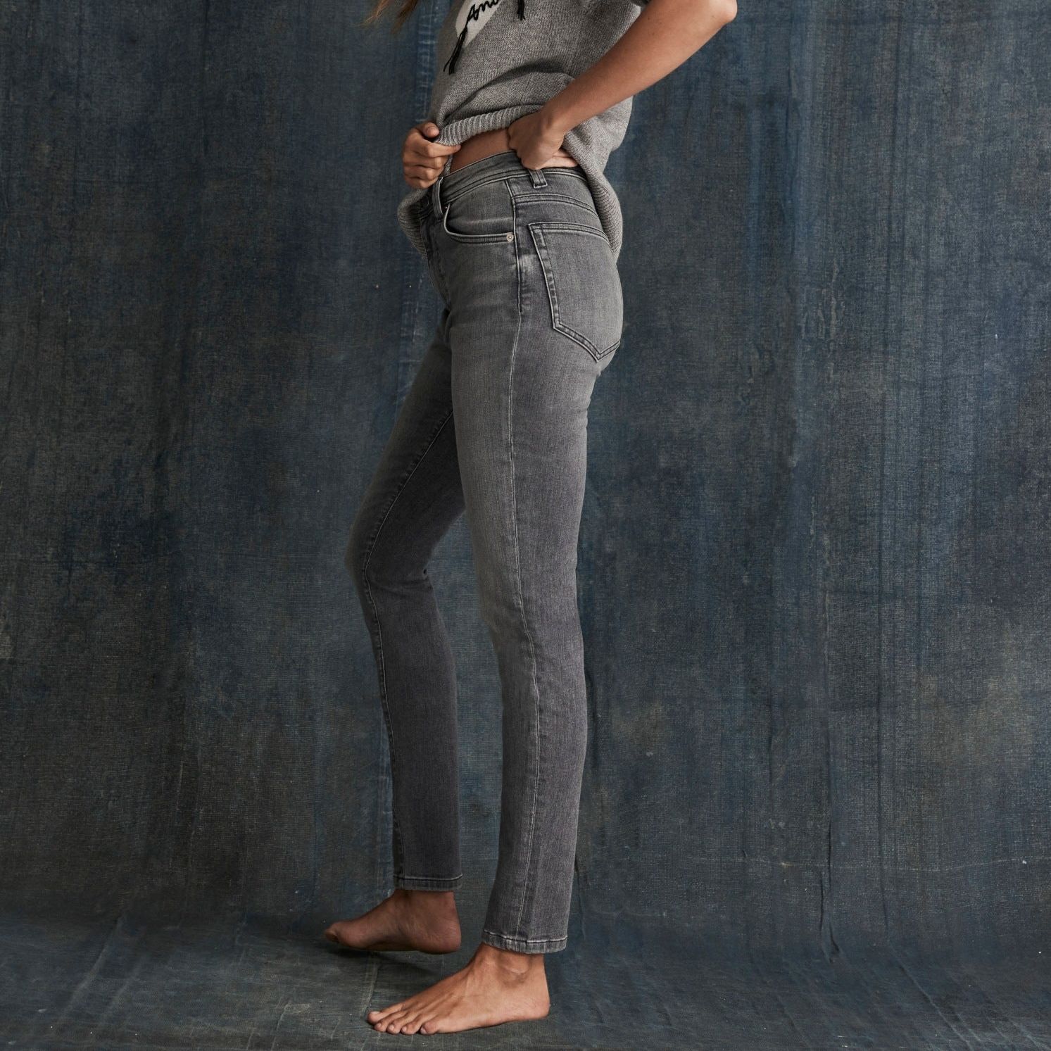 Grey Wash Sculpting Skinny Jeans