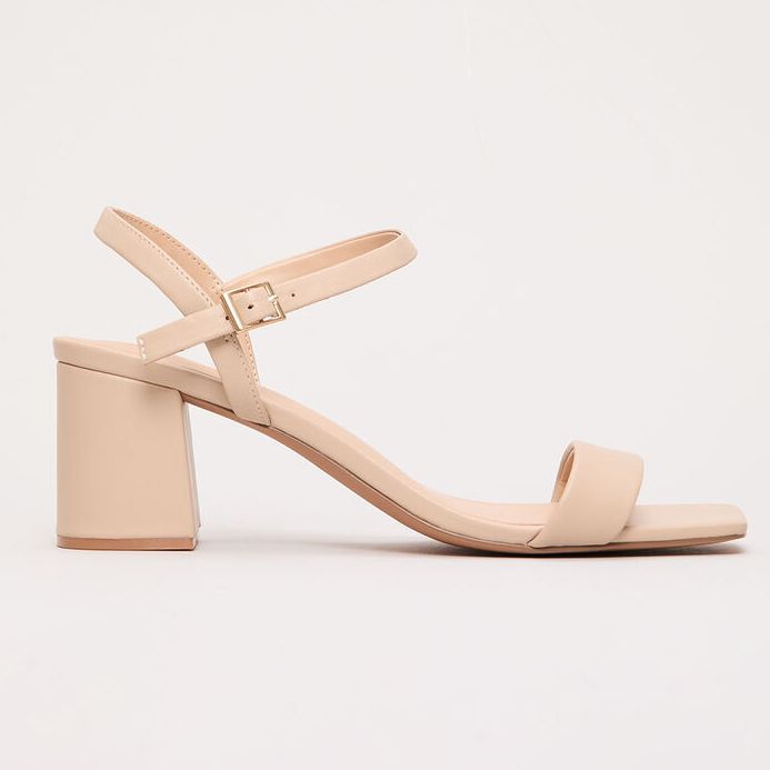 Leather Block Heel Sandal