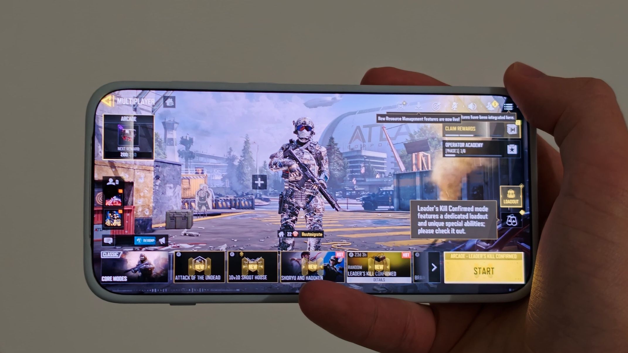 The Oppo Find X10 playing Call of Duty Mobile