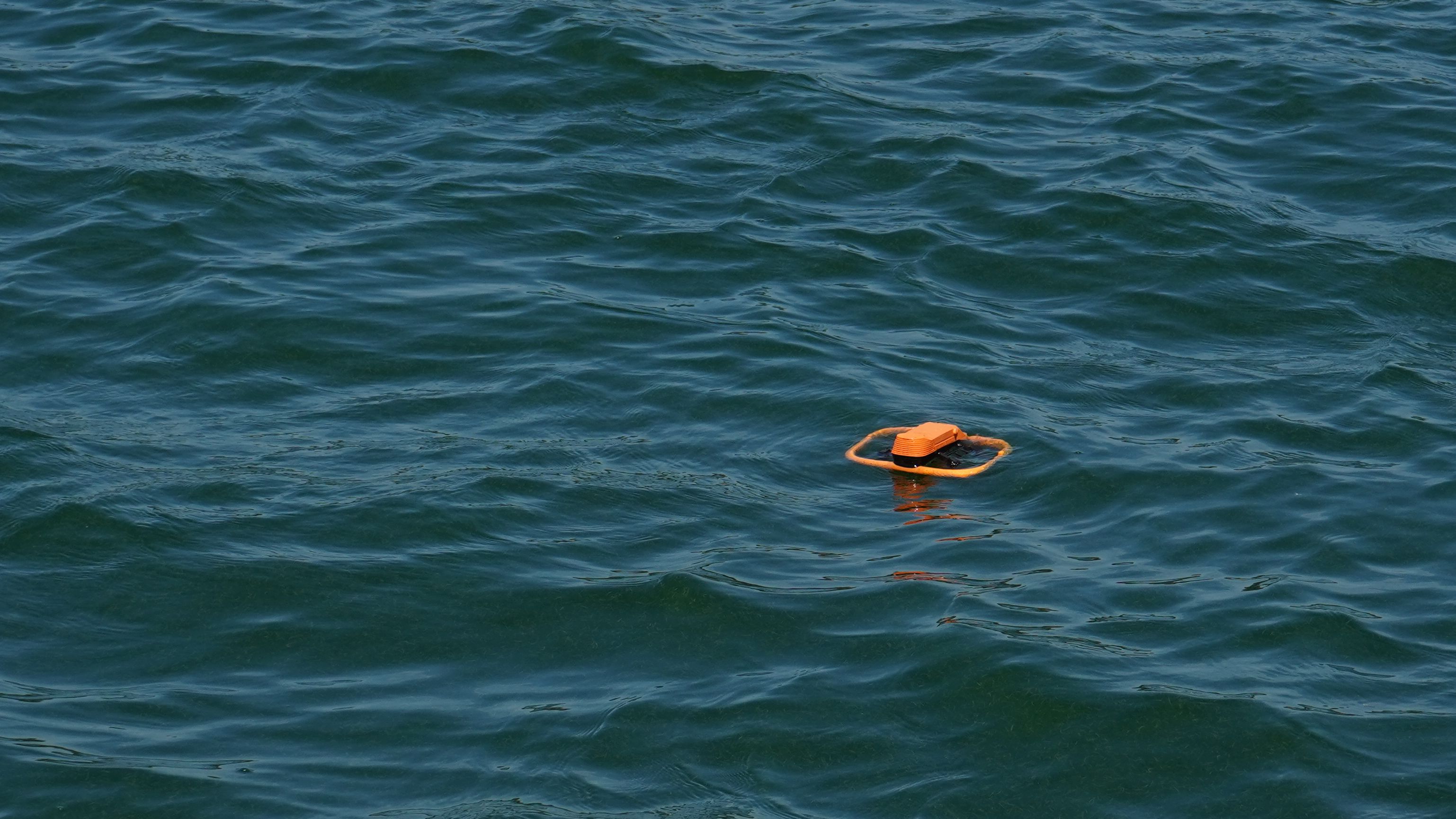 HoverAir Aqua on the water