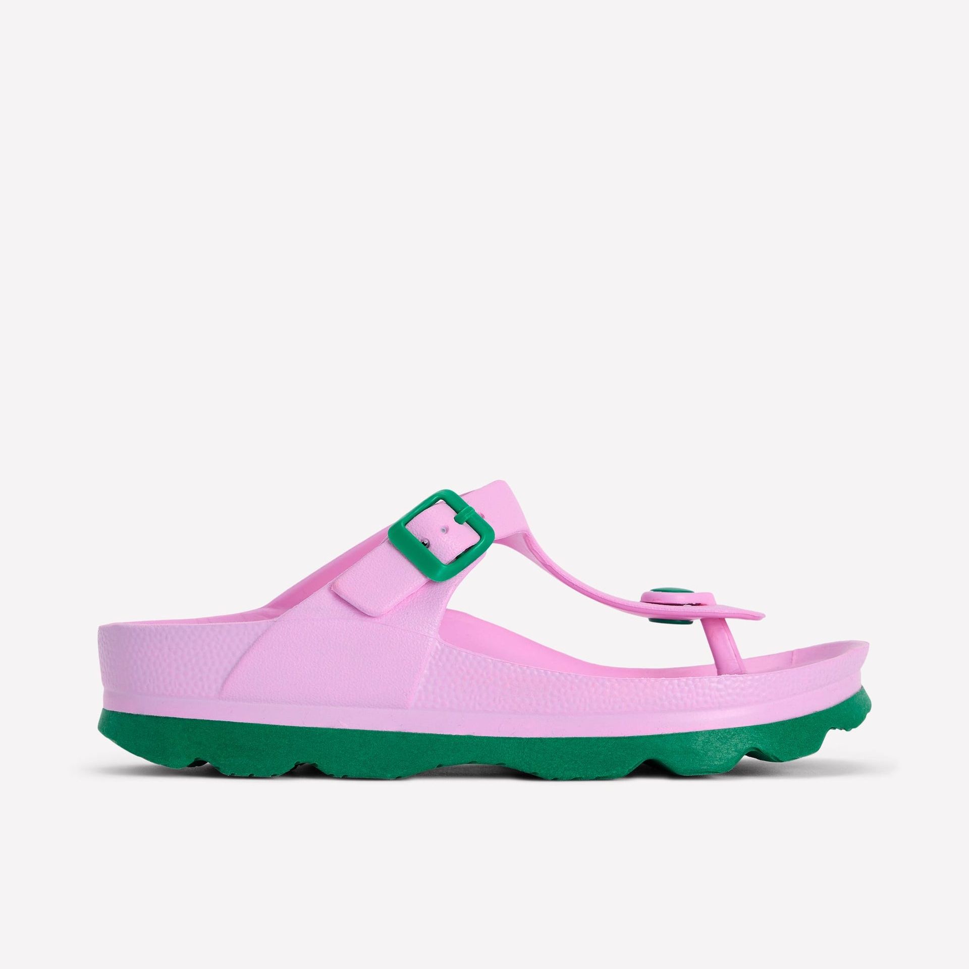 Lyla Toe Post Sandals-Pink/green