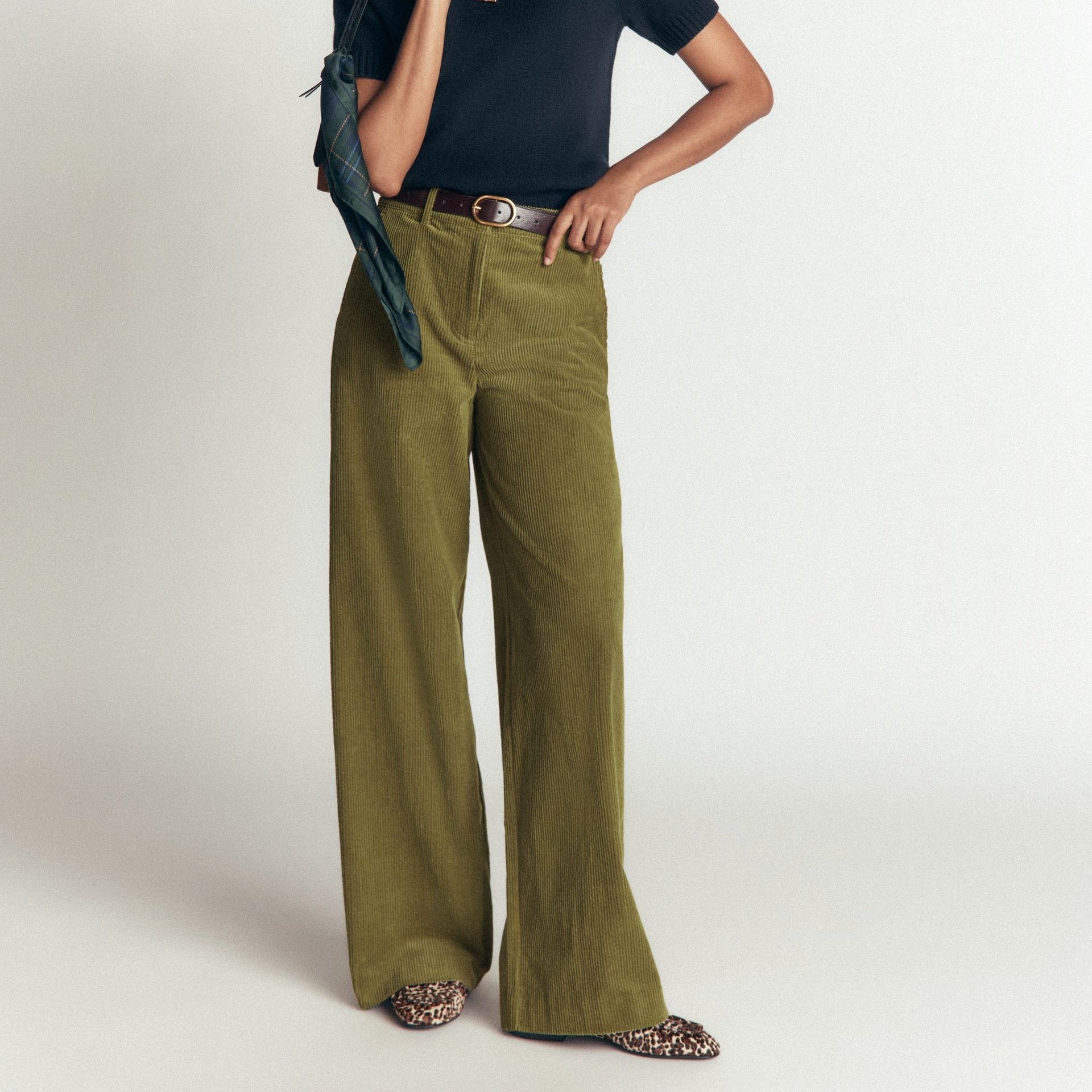 Belgravia Chunky Cord Trousers-Cardamon Seed