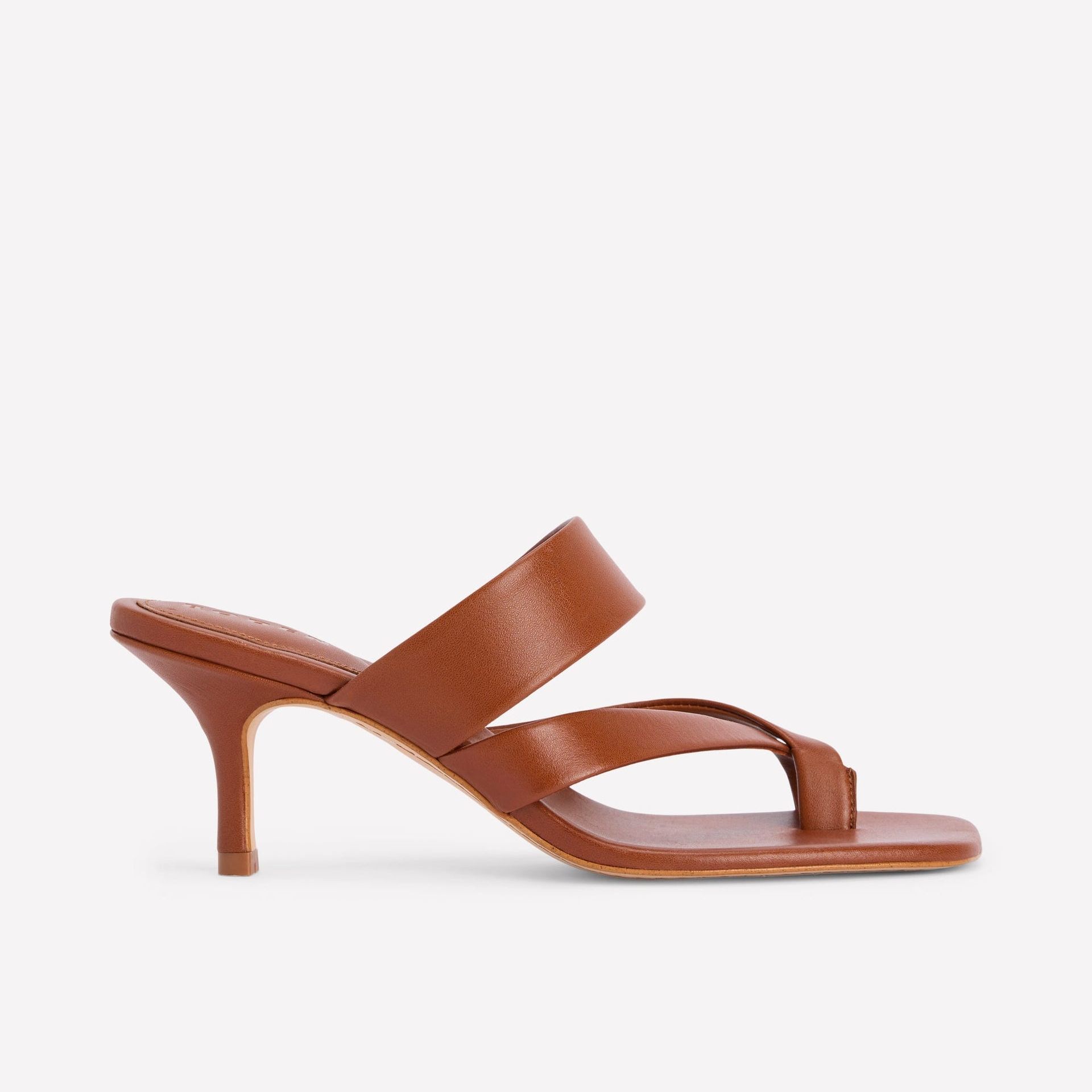 Toe Post Kitten Heel Sandal-Tan