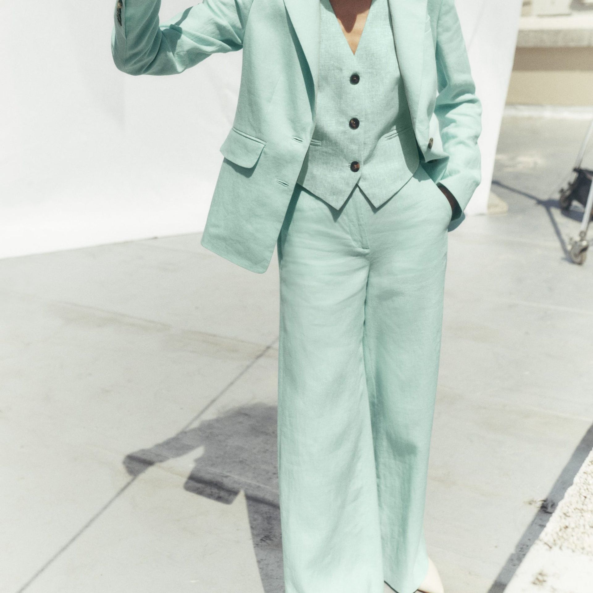 Belgravia Linen Trousers-Spearmint