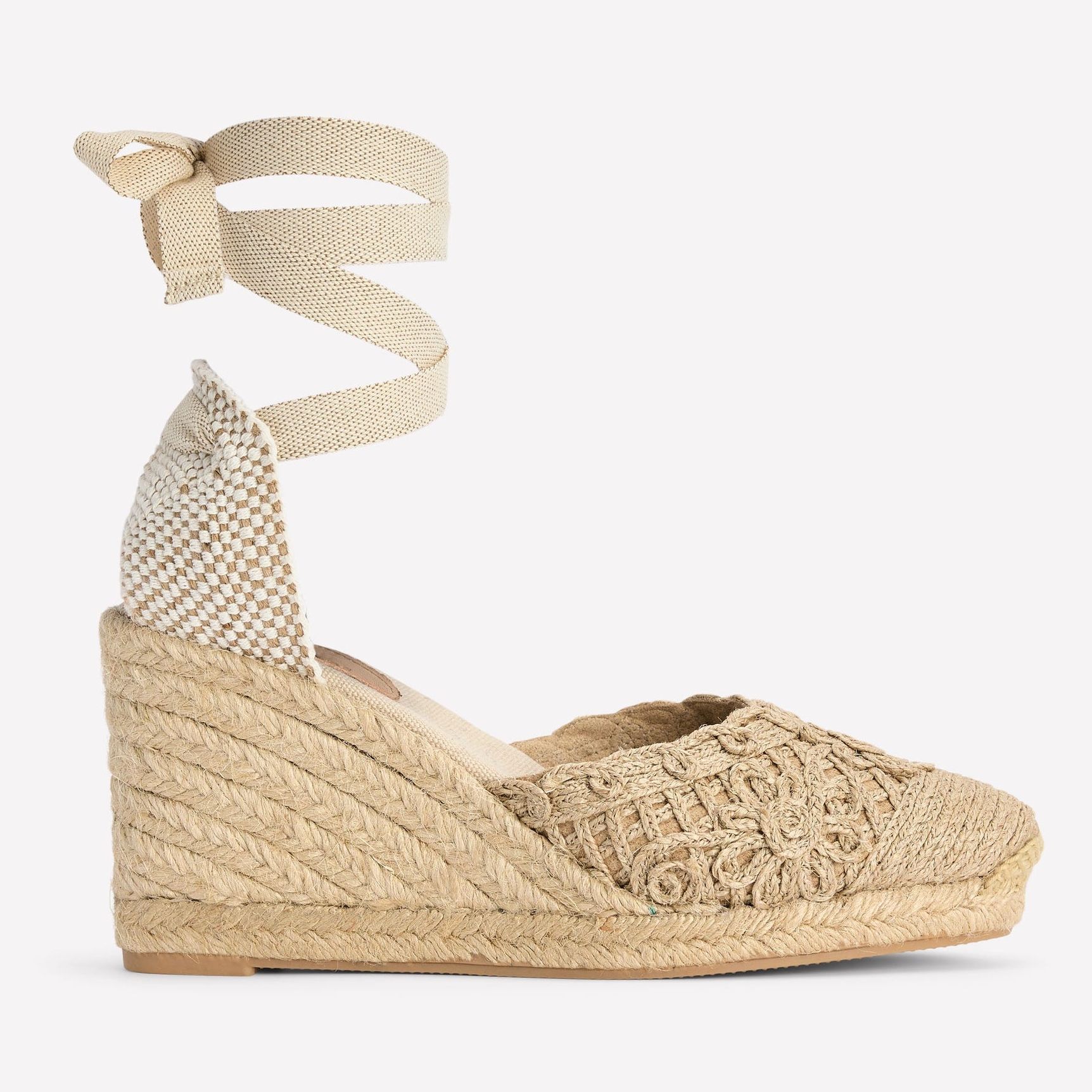 Cassie High Wedge Espadrille-Natural