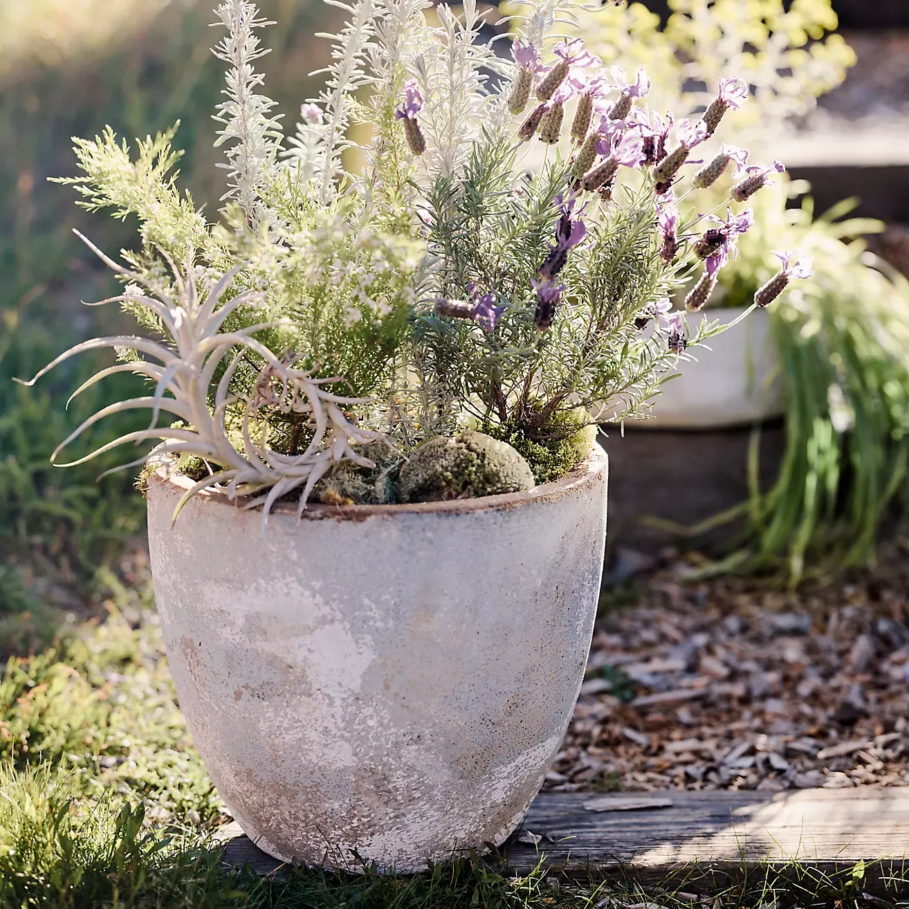 Canyon Blue Ceramic Egg Planter