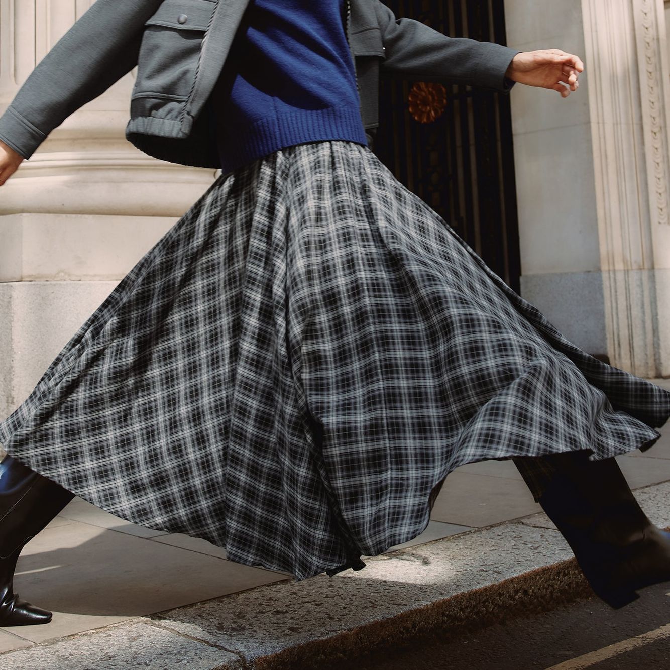 Check Full Skirt - 8
