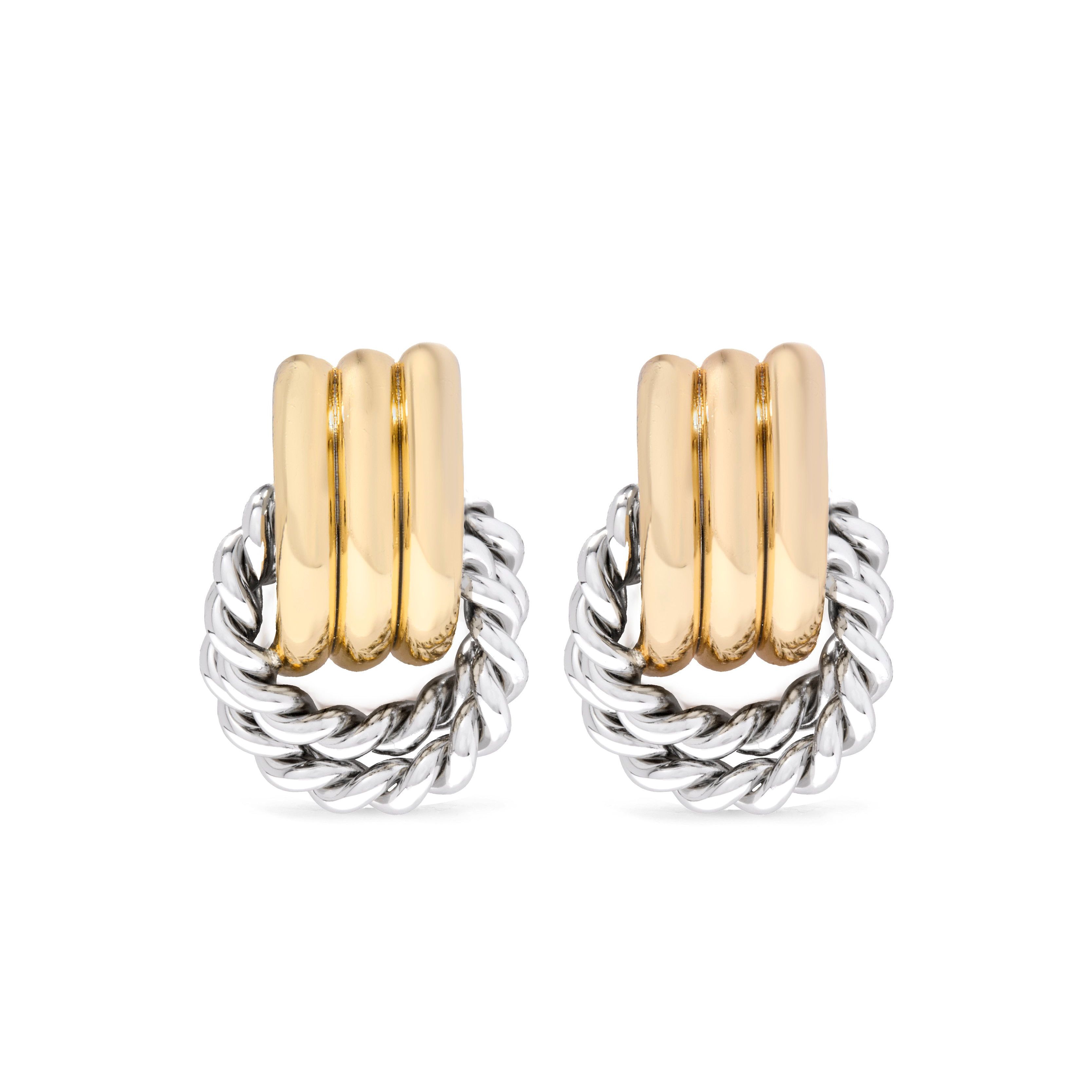 Braided Hoop Earring (gold Silver)